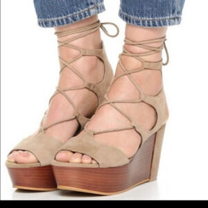 Rebecca Minkoff Cady Platform Lace‎ Up Wedge Heel